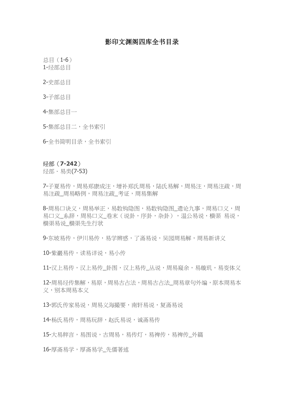 影印文渊阁四库全书目录_第1页
