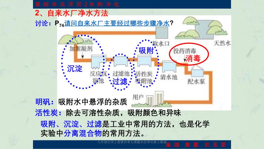 九年级化学上册第四单元课题水的净化新人教版课件_第3页