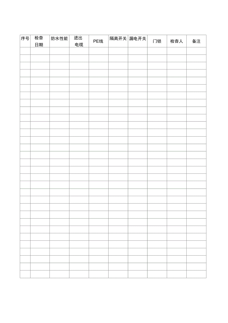 配电箱检查记录表_第2页