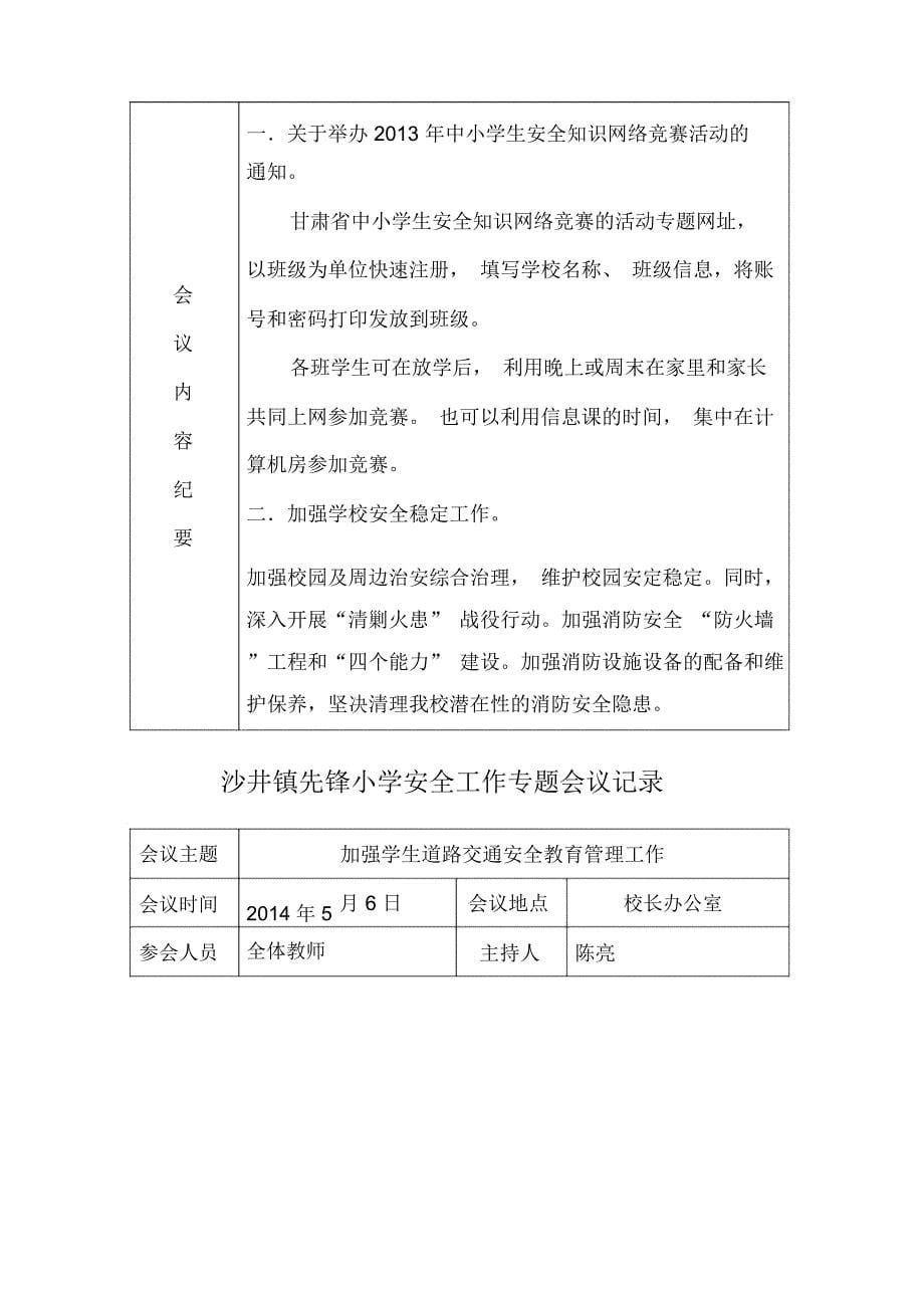 安全专题会议记录表_第5页