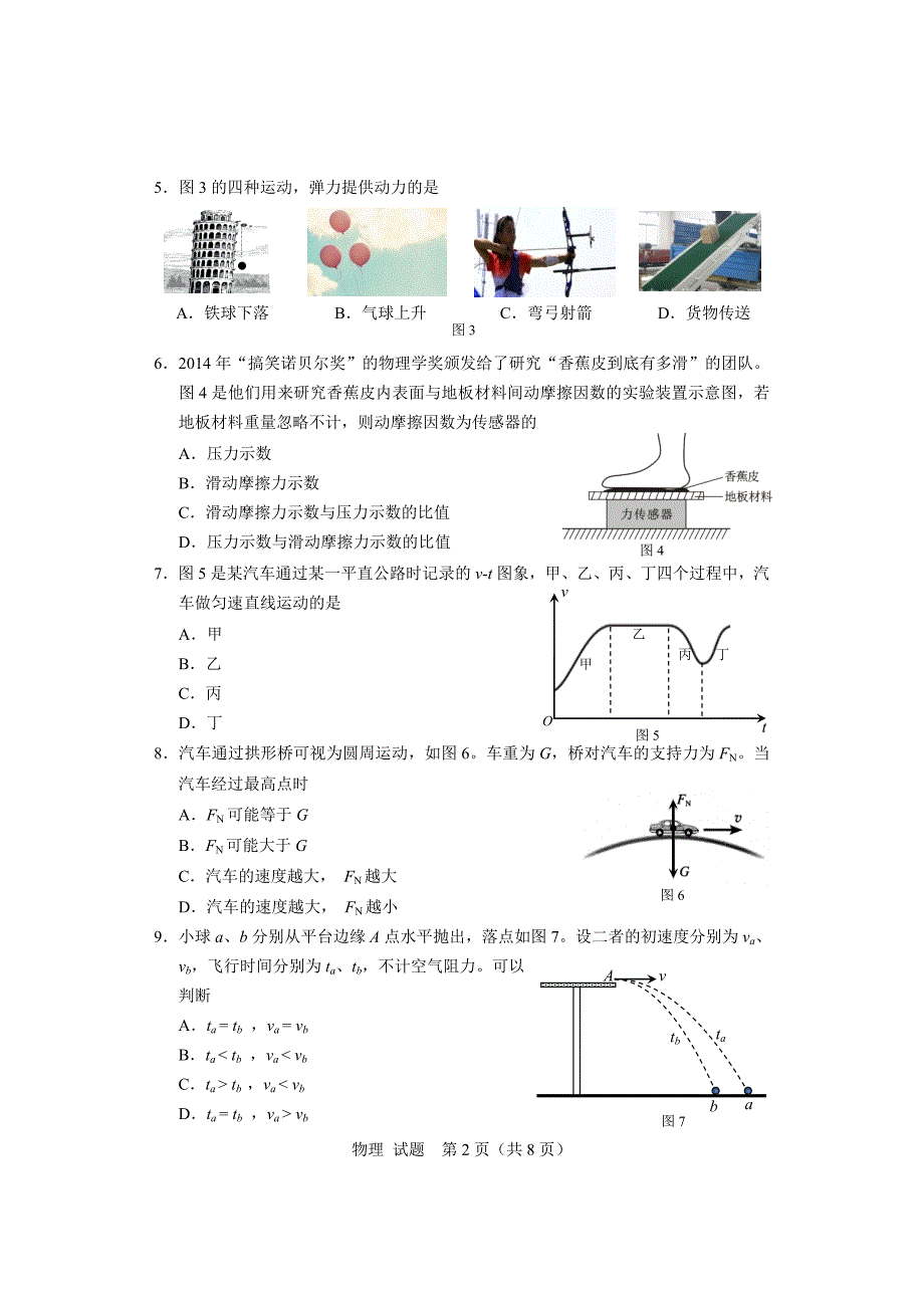 12月广西壮族自治区普通高中学业水平考试试题及答案物理.doc_第2页