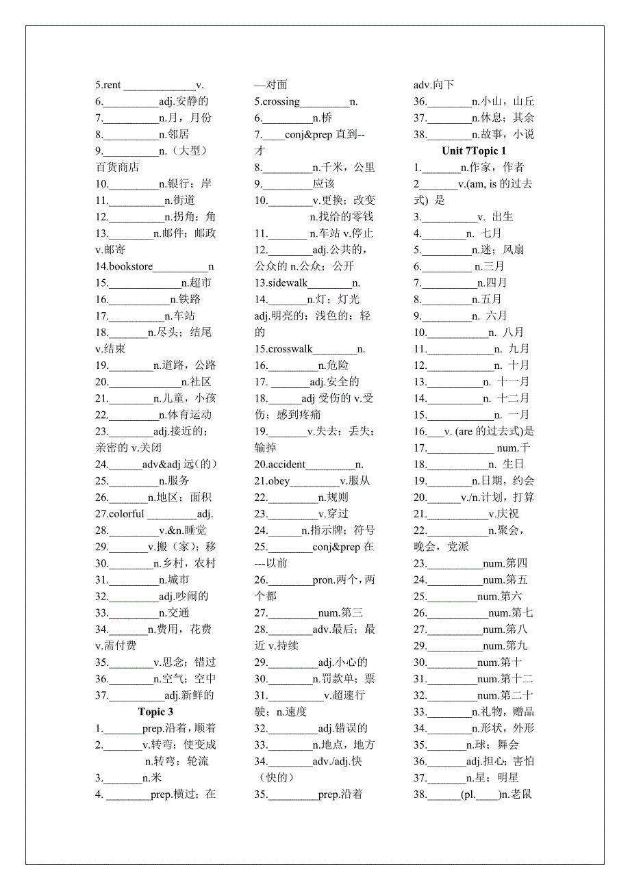 最新仁爱英语九年级上单词默写表.doc_第4页