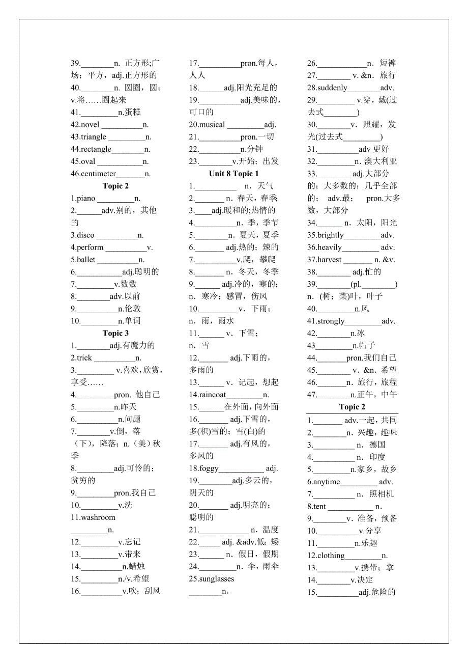 最新仁爱英语九年级上单词默写表.doc_第5页