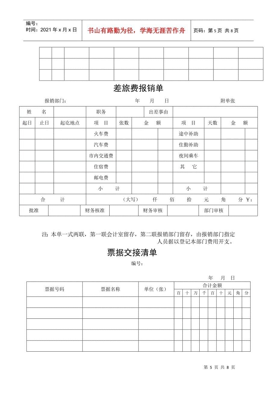 公司各类单项资金管理审批权限表汇编_第5页