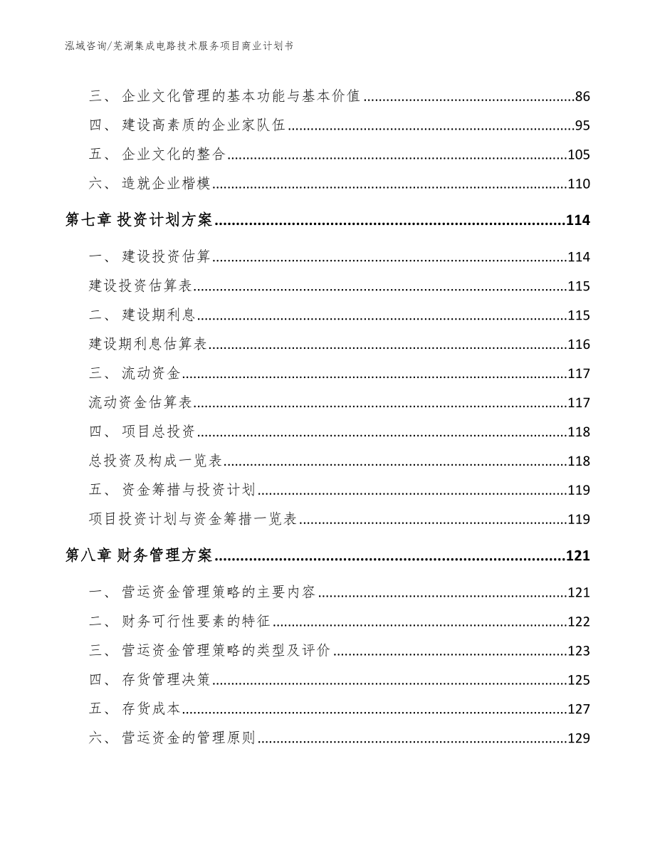 芜湖集成电路技术服务项目商业计划书_第3页