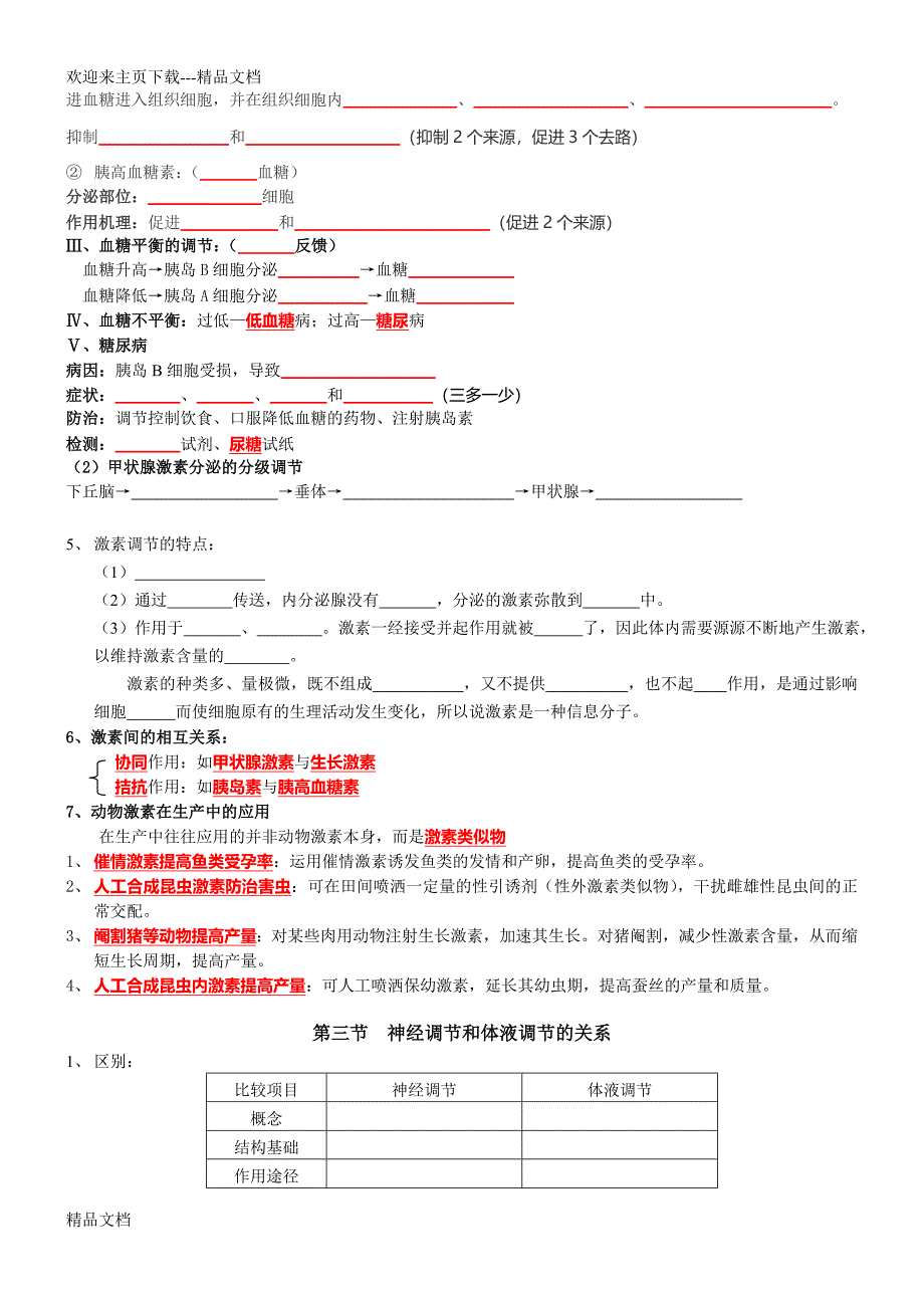 高中生物必修三复习提纲汇总_第4页