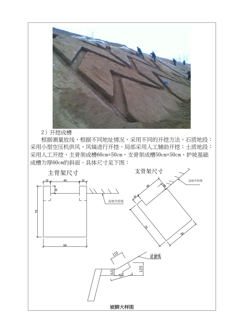 人字形骨架护坡技术交底书(DOC 6页)_第3页