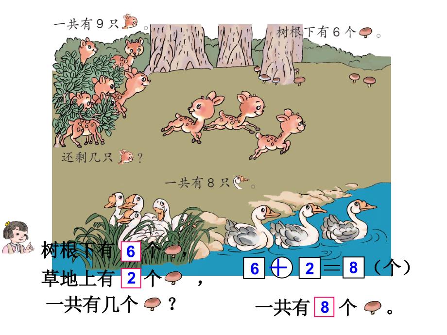 一年级上册《8、9的加减法应用》课件 (2)_第3页