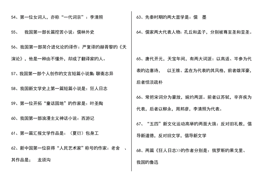 2023年小升初语文考试文学常识大全_第4页