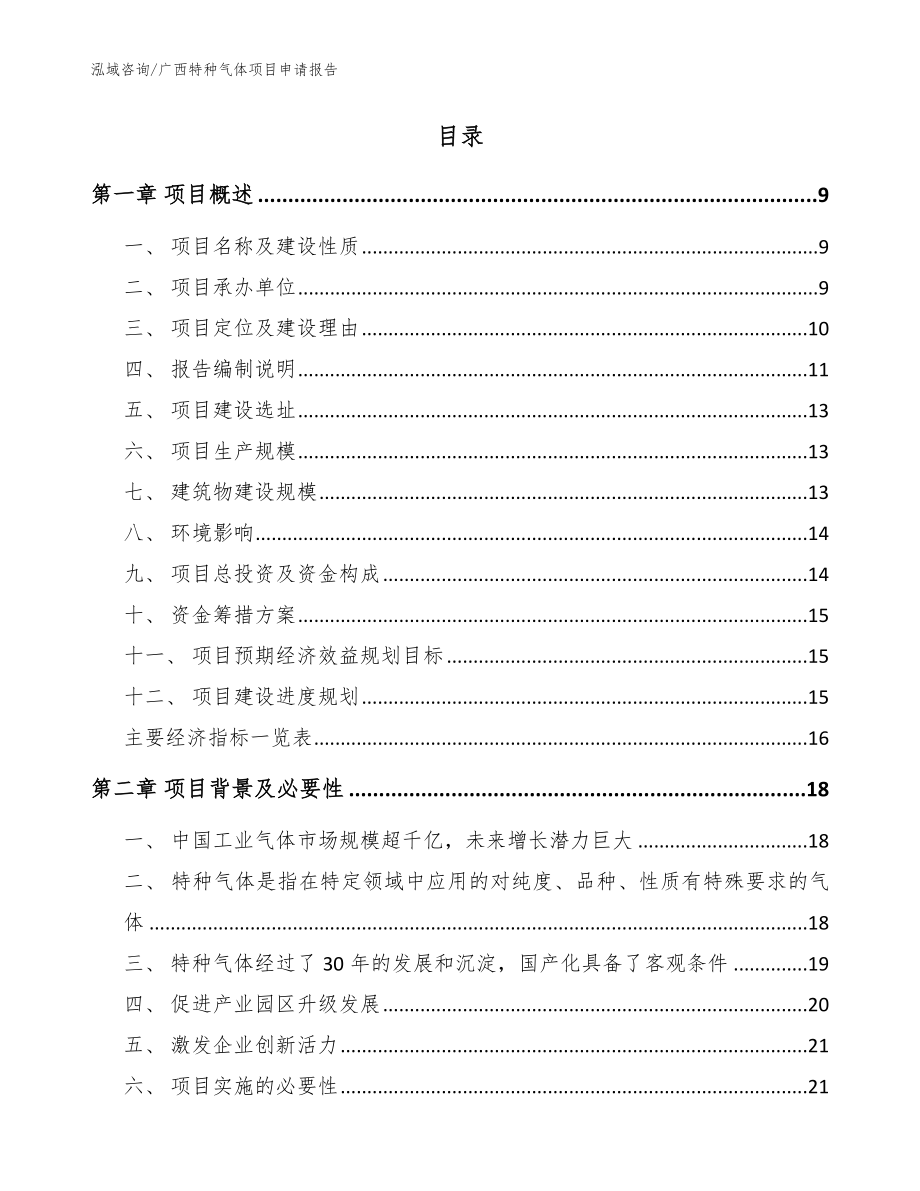 广西特种气体项目申请报告参考范文_第2页