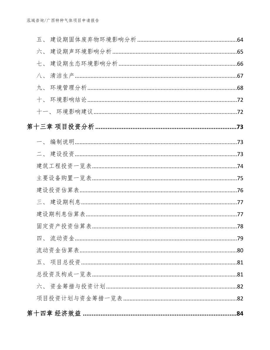 广西特种气体项目申请报告参考范文_第5页