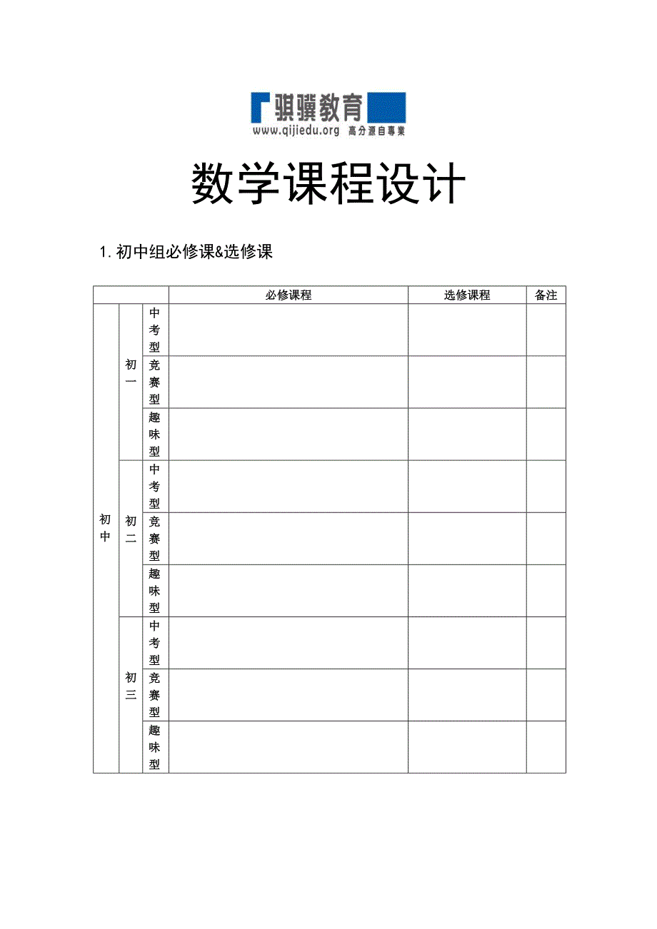 数学课程设计_第1页