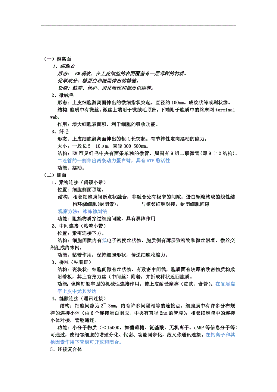 组织学与胚胎学复习资料：上皮、结缔_第3页