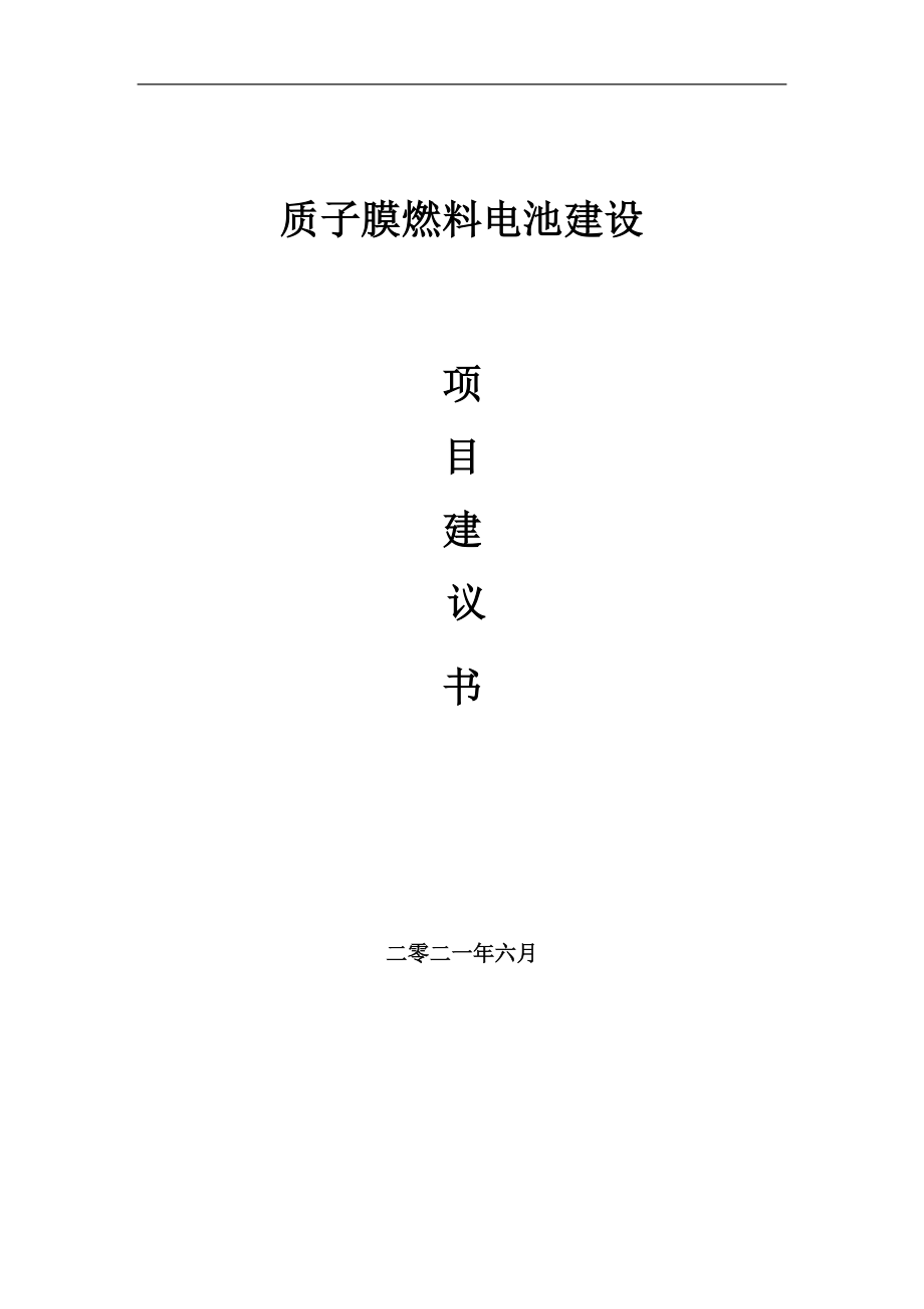 质子膜燃料电池项目建议书写作参考范本_第1页