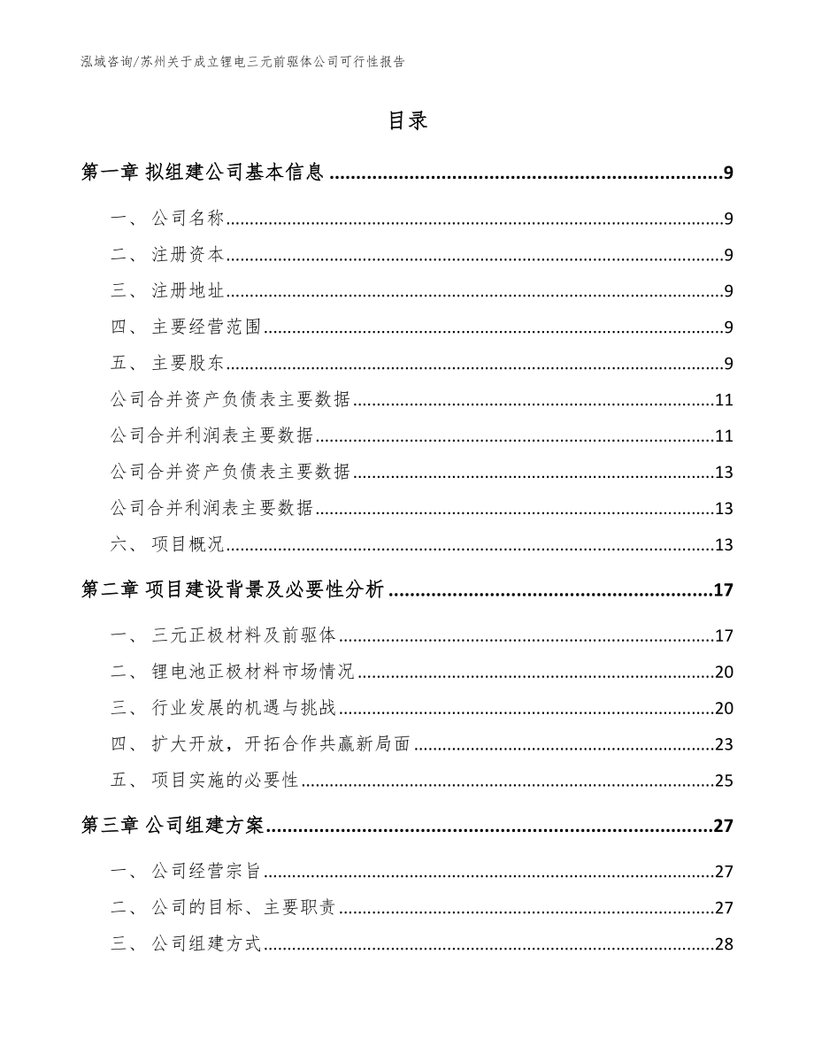 苏州关于成立锂电三元前驱体公司可行性报告（范文）_第2页