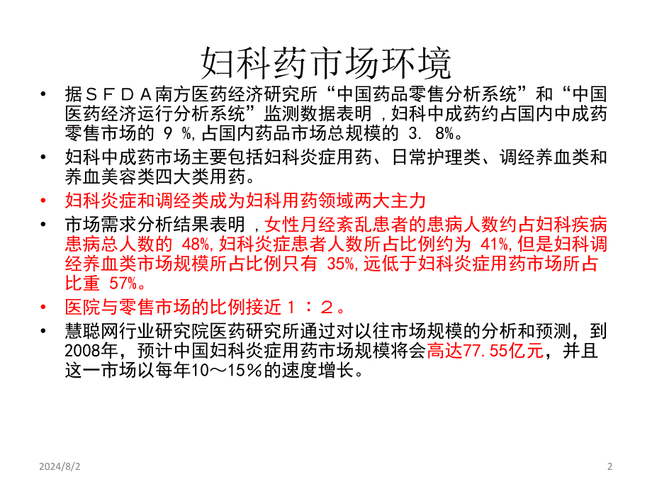 妇科药市场分析ppt参考课件_第2页