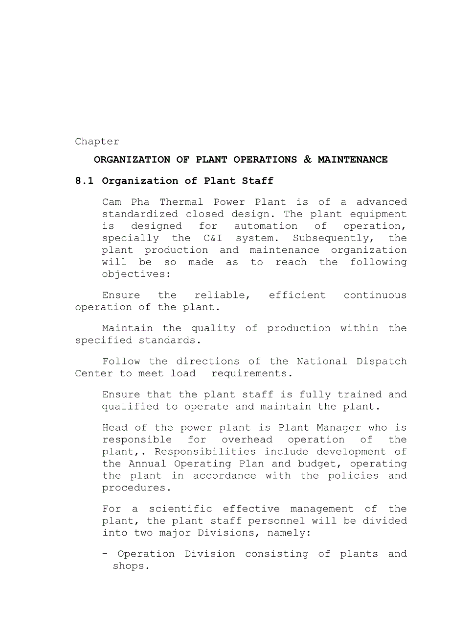 9第八章电厂运行和维护的组织机构_第1页