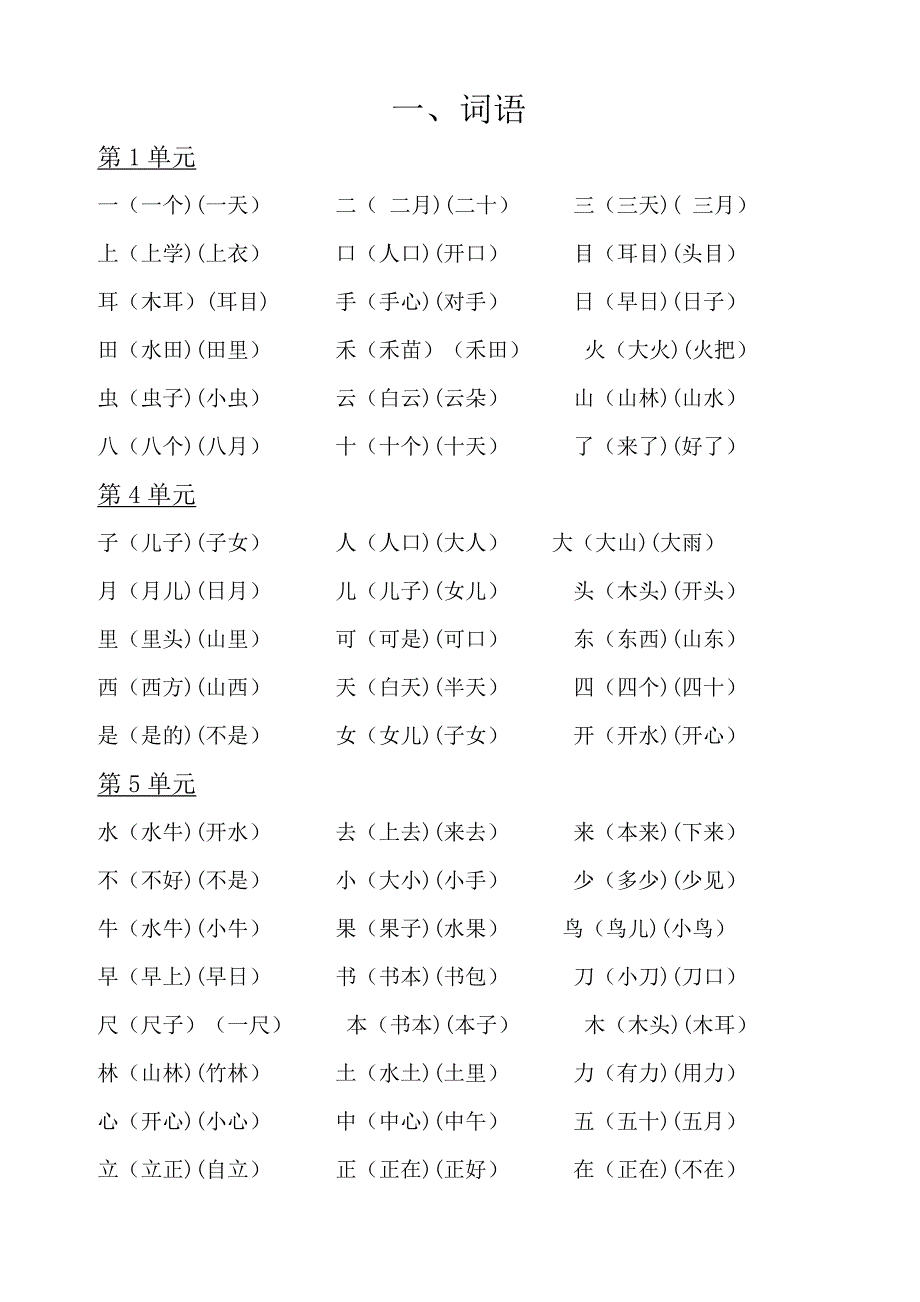 (完整word版)部编版一年级语文上册期末复习资料.doc_第2页