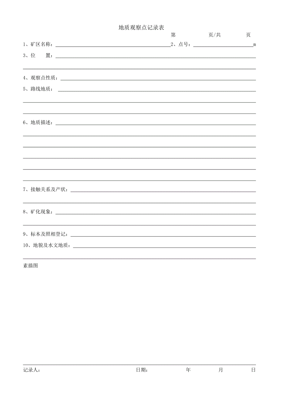 野外地质编录表_第3页