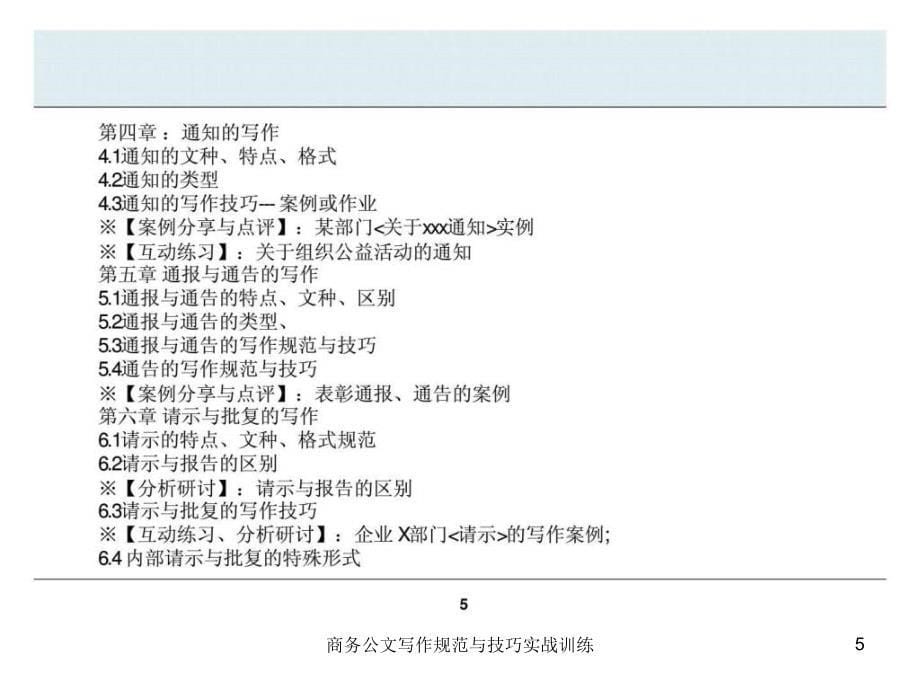 商务公文写作规范与技巧实战训练课件_第5页