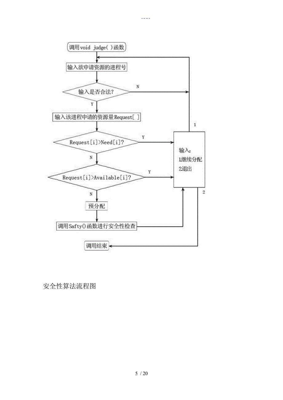 操作系统实验报告-利用银行家算法避免死锁_第5页