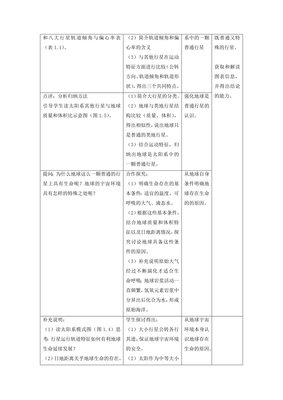 一师一优课高一地理人教版必修1教学设计：1.1 宇宙中的地球 2 Word版含解析_第3页