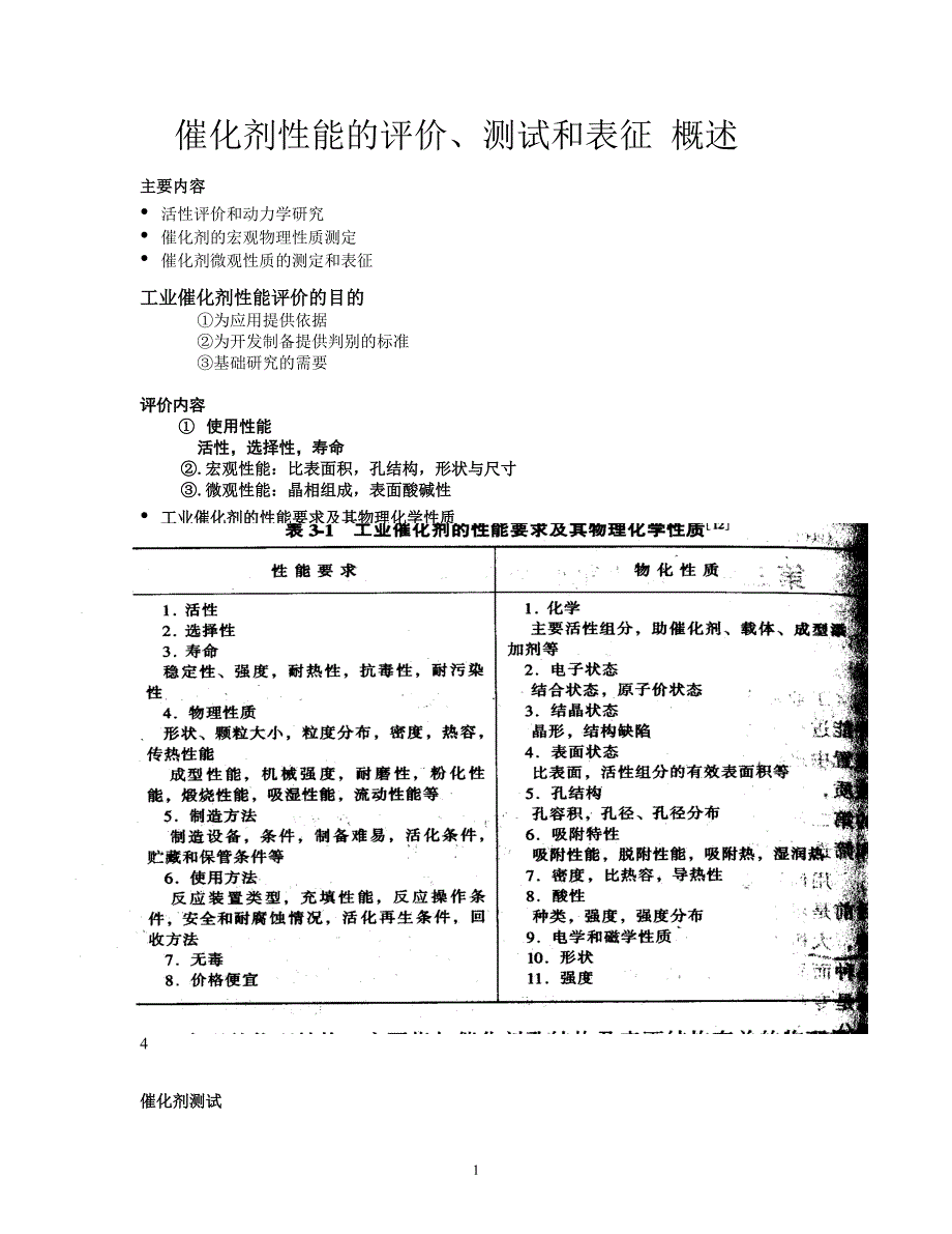 催化剂性能的评价、测试和表征2_第1页