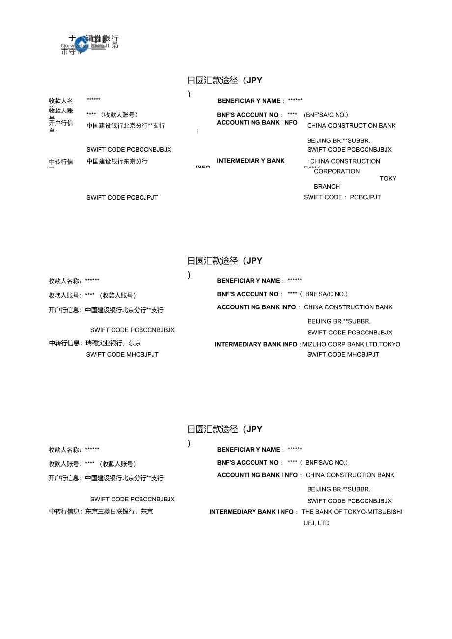 建行外汇境外汇入汇款途径_第5页