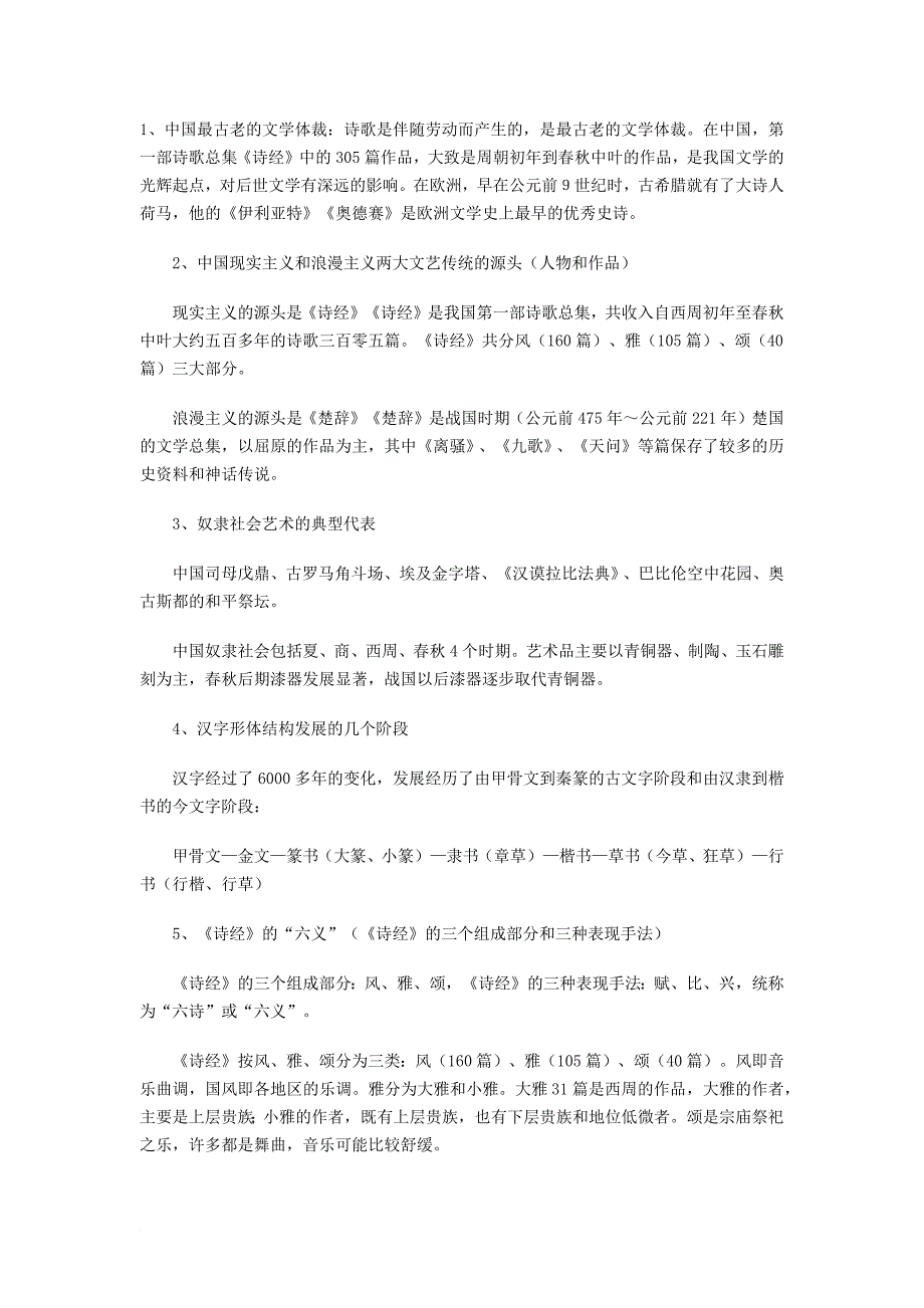 最新2022年编导文常整理_第1页