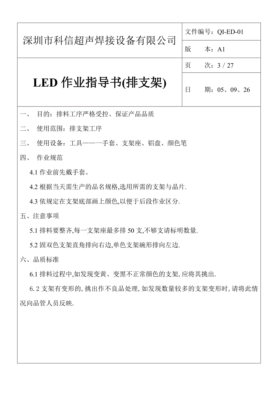 LED作业指导书_第1页