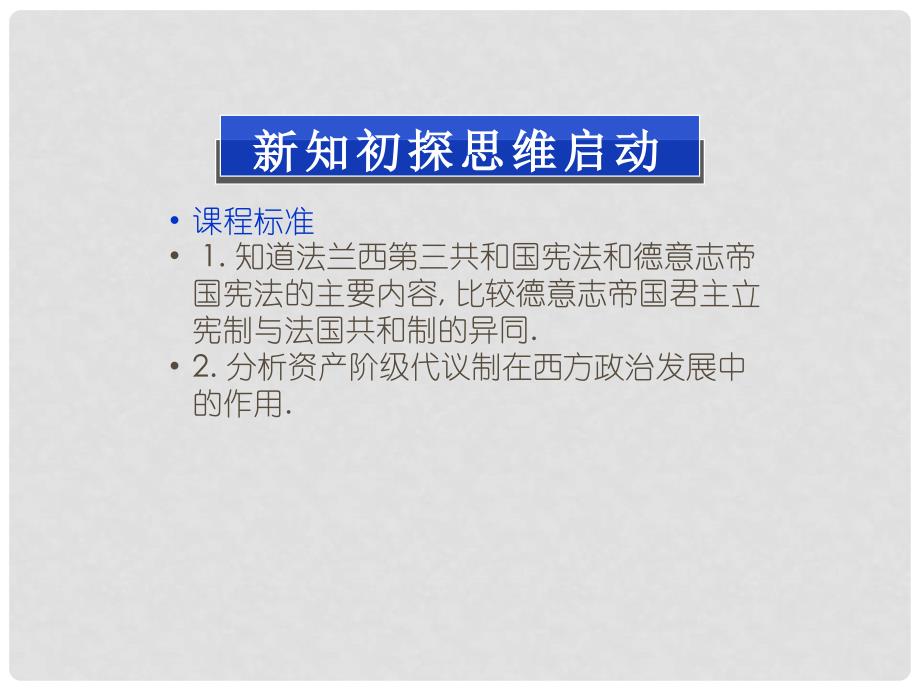 高中历史 第六单元 第二十课 资产阶级代议制在欧洲大陆的扩展精品课件 北师大版必修1_第2页