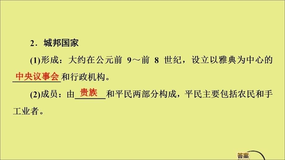 2022-2023学年高中历史第1单元梭伦改革第1课雅典城邦的兴起课件新人教版选修_第5页