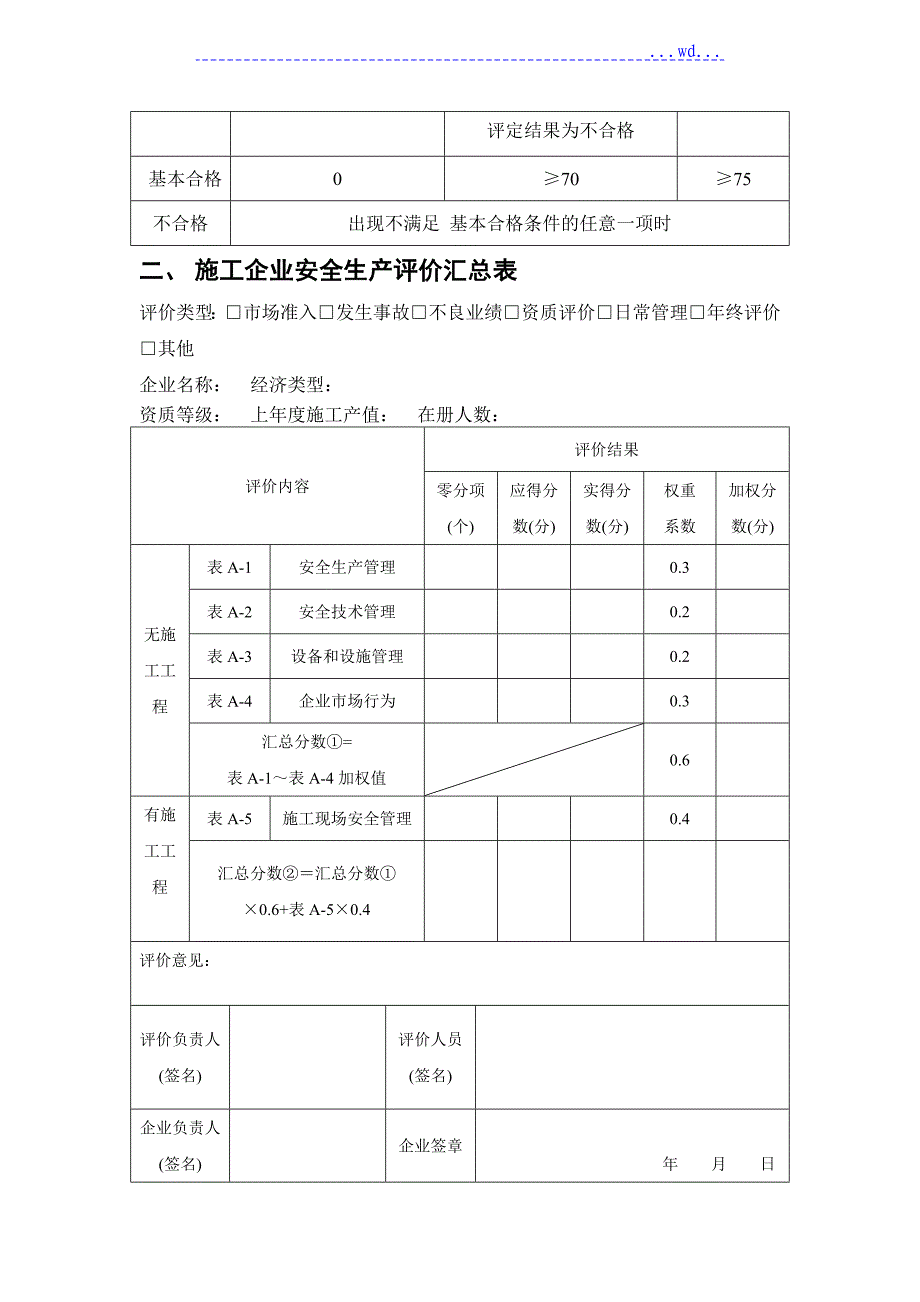 《施工企业安全生产管理评价标准》--2010年_第2页