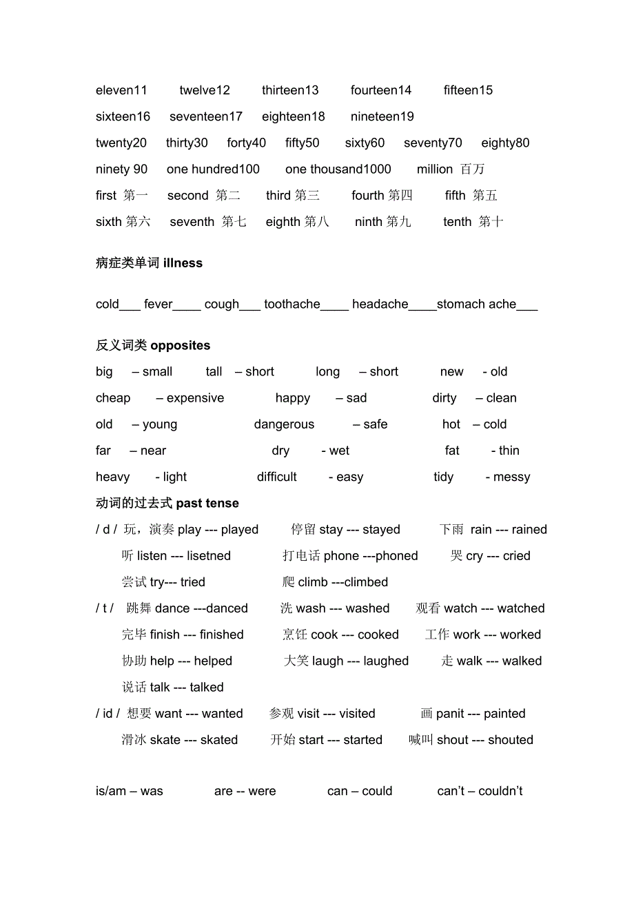 小学六年级英语总复习单词归类_第4页