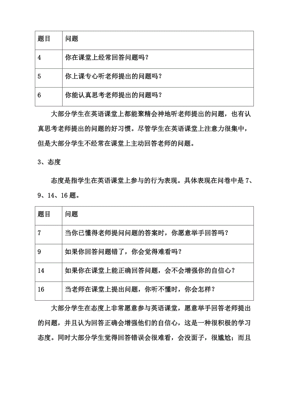 课题组《初中生英语课堂参与度现状的分析与调查》调查问卷.doc_第3页