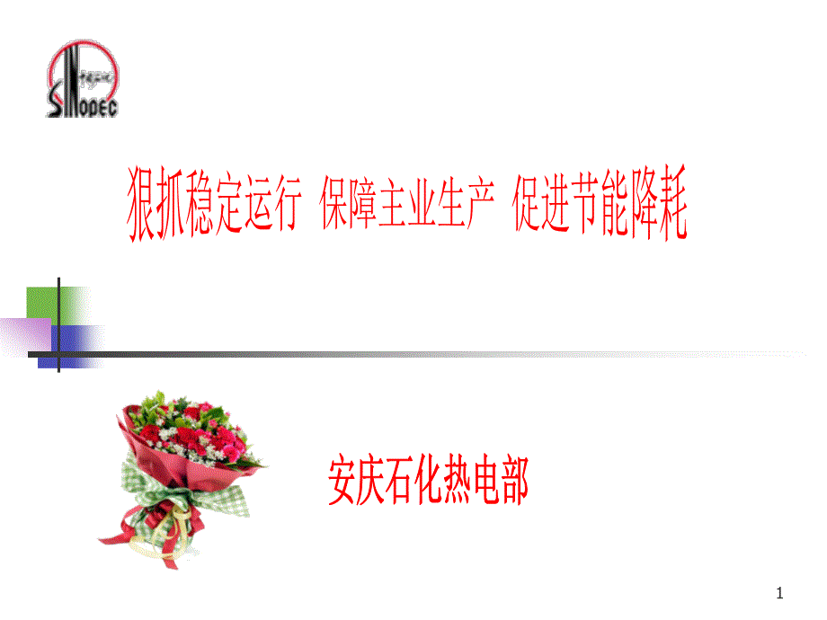 狠抓稳定运行 保障主业生产 促进节能降耗_第1页