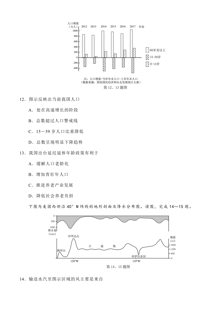 最新辽宁省葫芦岛市第六中学高三上学期9月练习卷地理试卷及答案_第5页