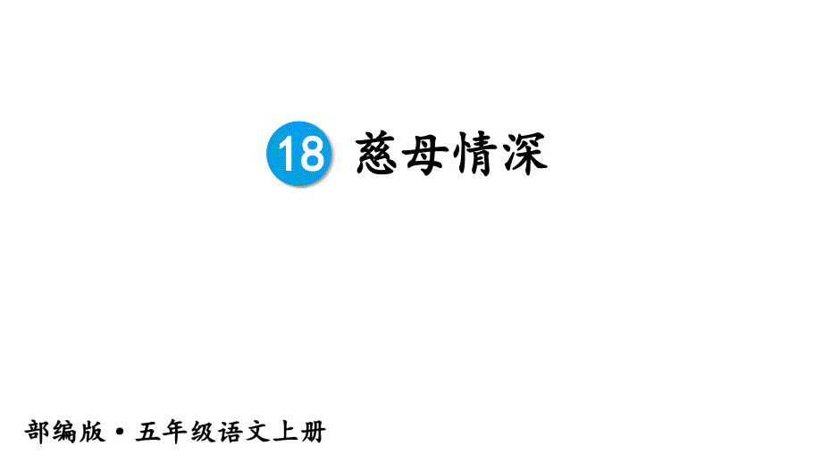 人教部编版五年级语文上册18慈母情深完美版课件_第3页