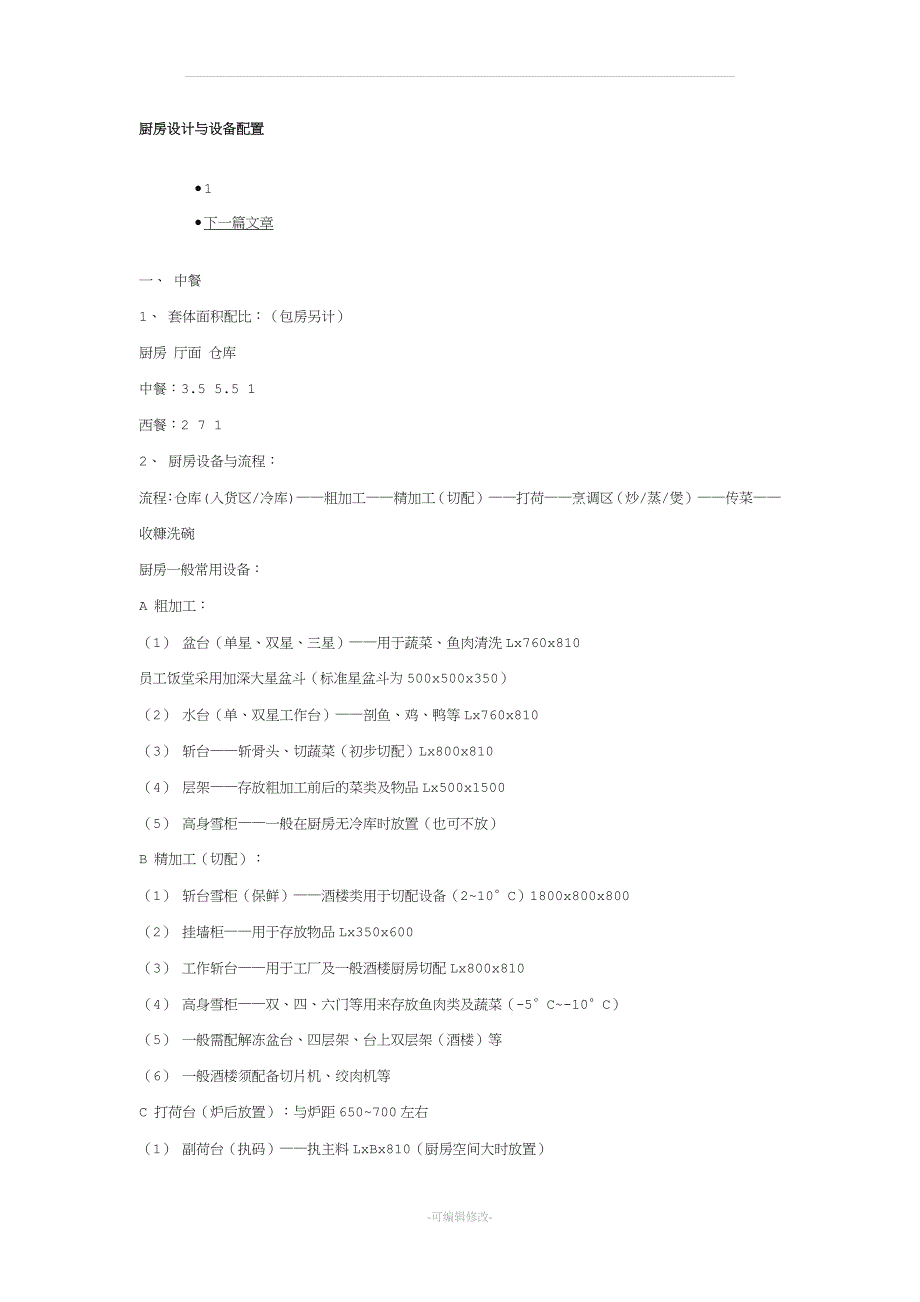 厨房设计与设备配置.doc_第1页