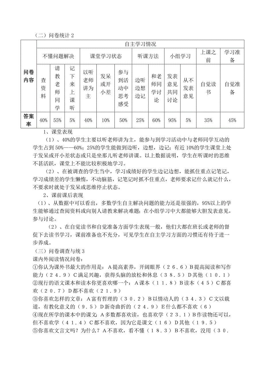 初中学生语文自主学习现状的调查与分析报告_第2页