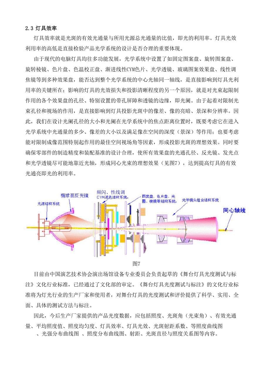 从电脑灯具光学系统的结构谈光度参数和光斑效果的要求_第5页