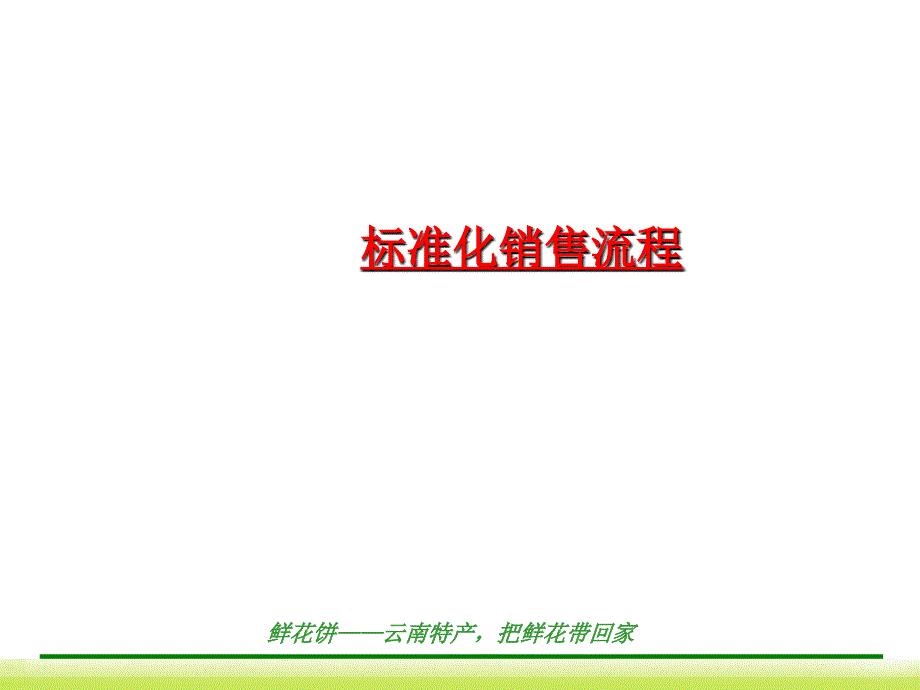 饼店标准化销售流程