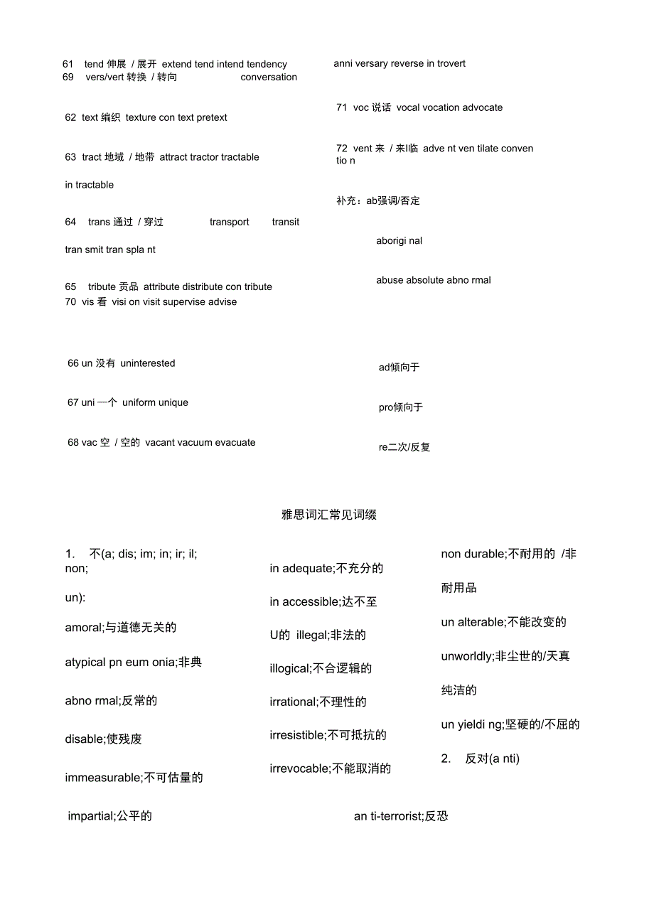 雅思词汇常见词根词缀讲课讲稿_第4页