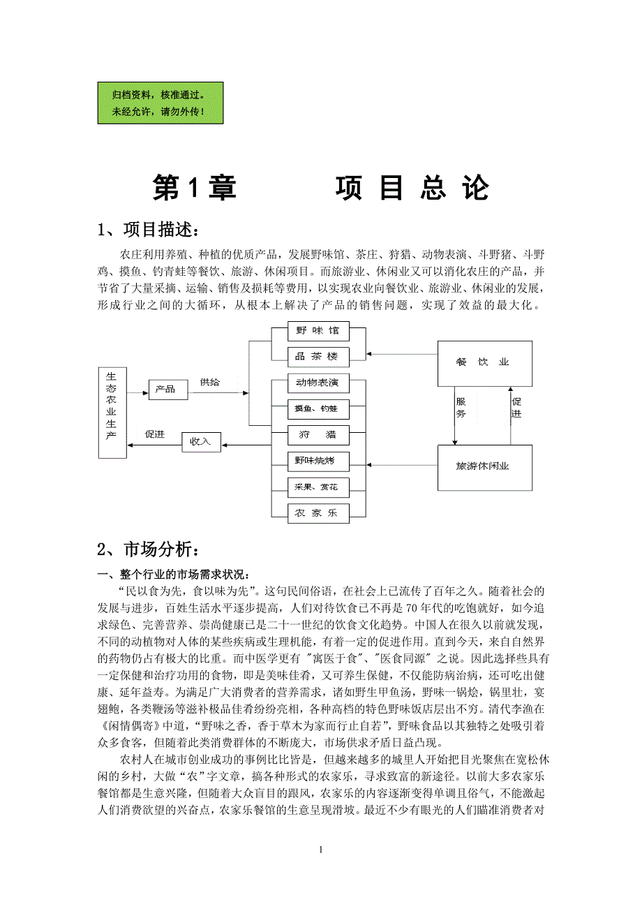 野生动物养殖建设可行性研究报告.doc_第1页