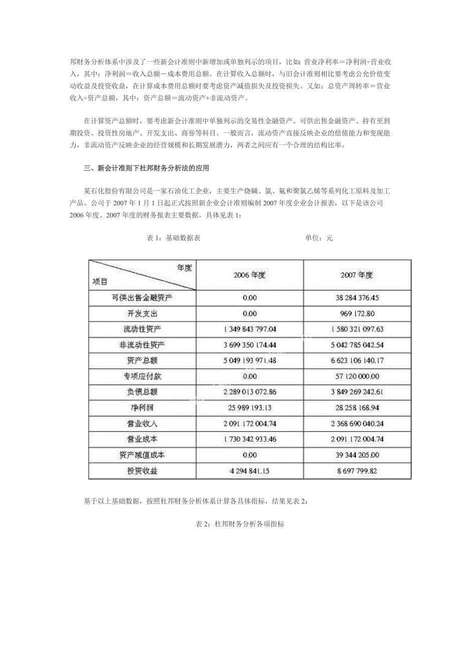 新会计准则下杜邦财务分析法的应用_第3页