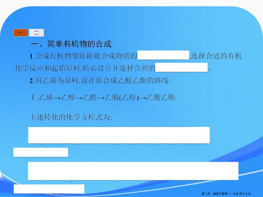 高一化学同步精讲课件3.3人工合成有机化合物_第2页