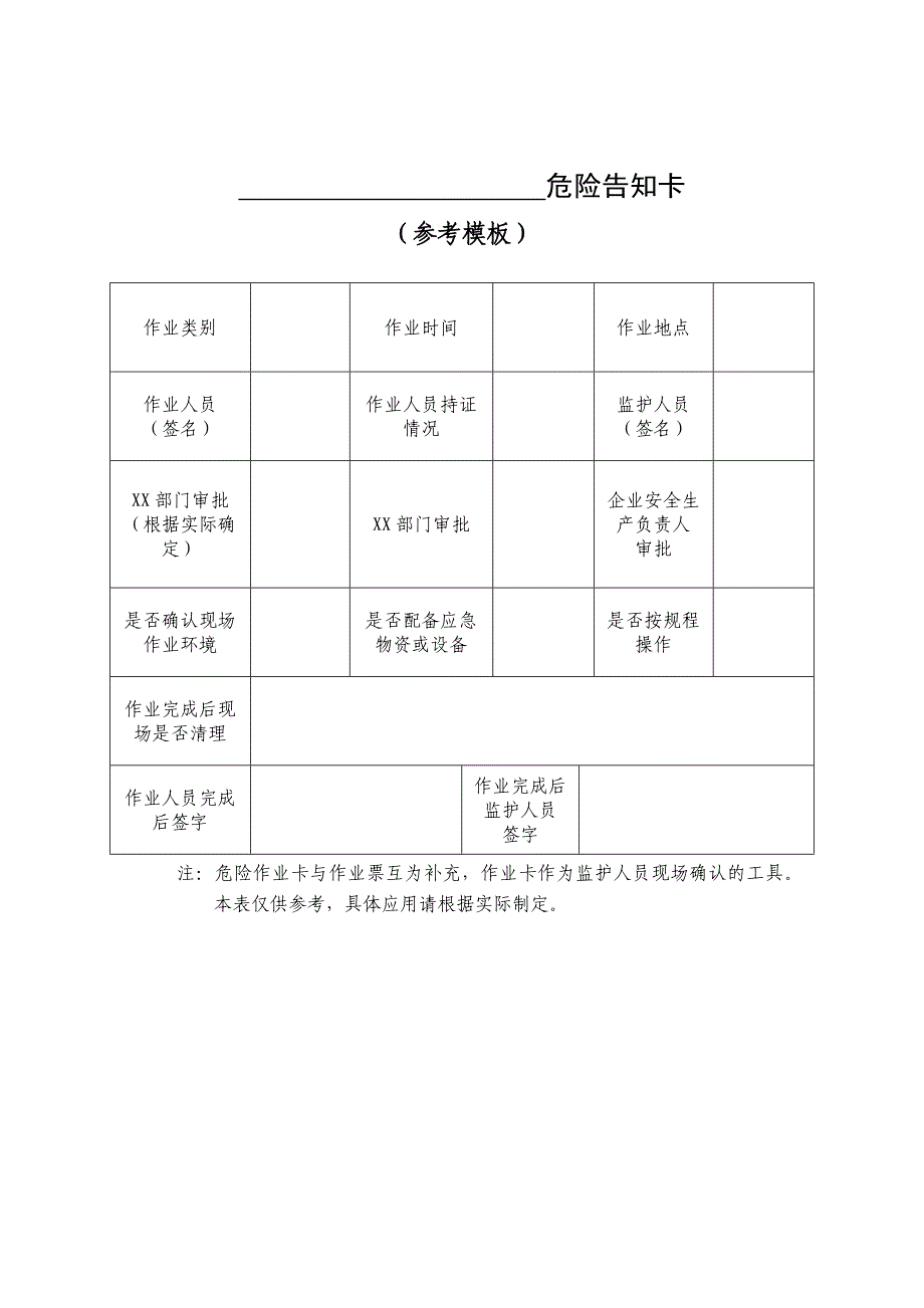 企业“一会三卡”示范模板_第3页