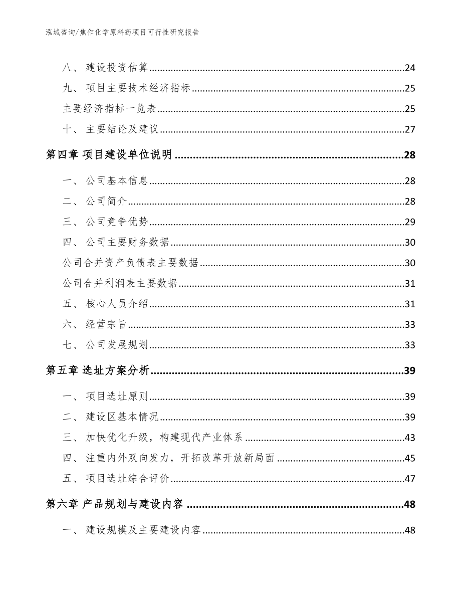 焦作化学原料药项目可行性研究报告【参考模板】_第4页