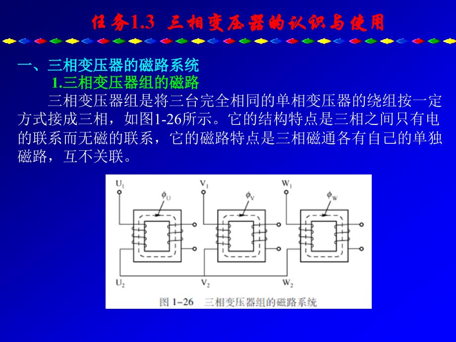 任务1.3三相变压器的认识与使用资料_第1页