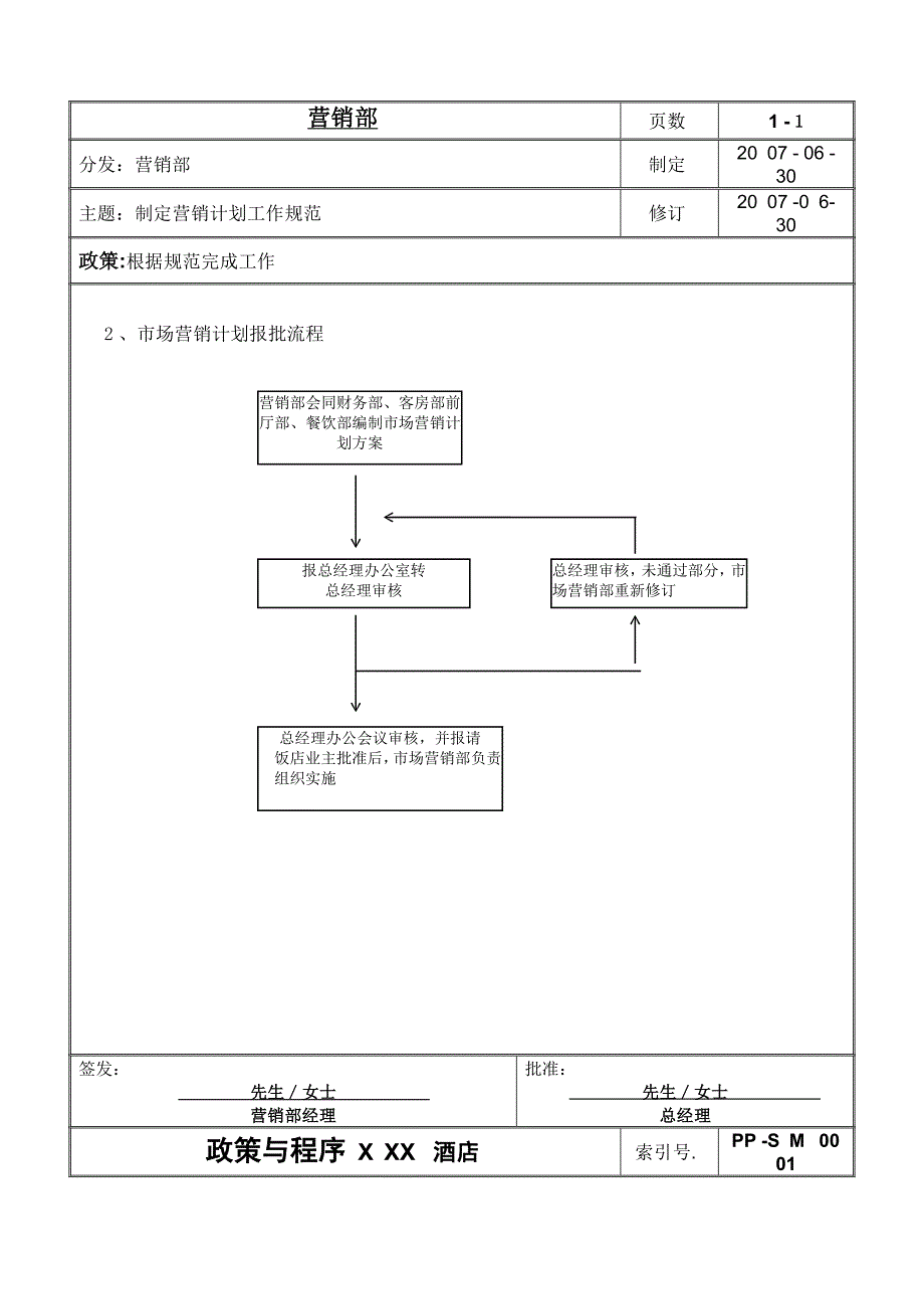 XXX酒店营销政策和程序_第4页